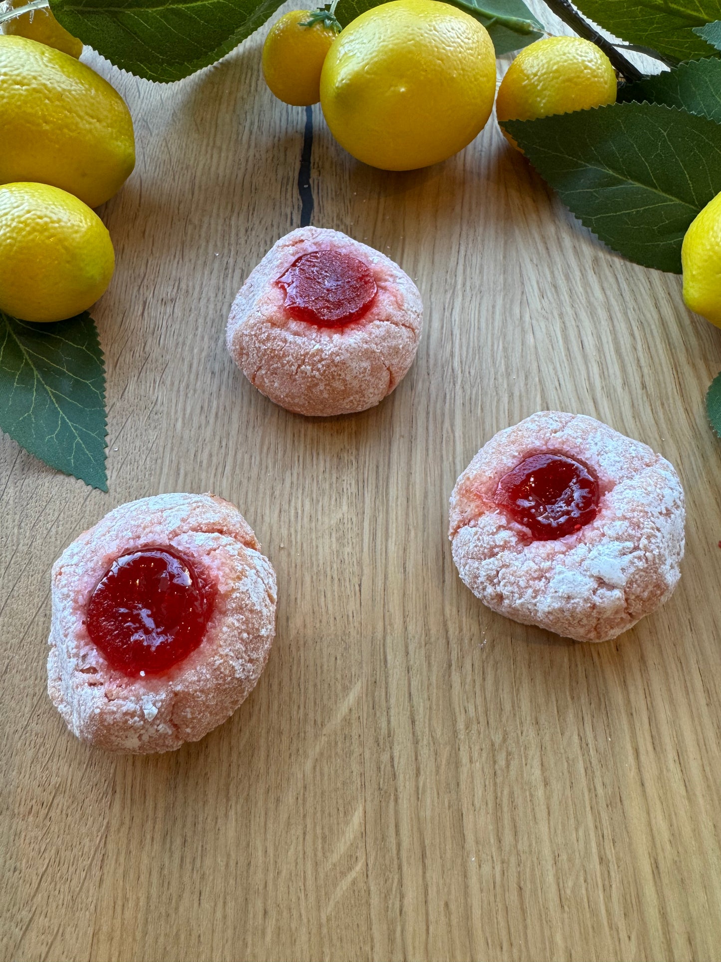 Amandelkoekje aardbei