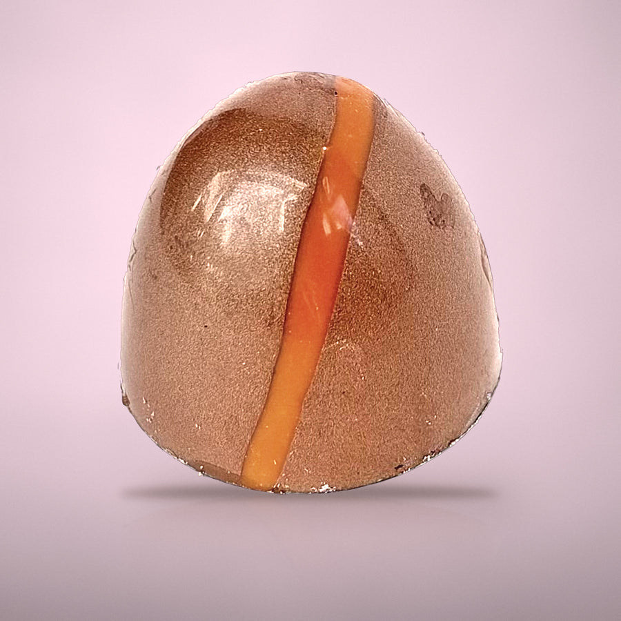 Bonbon sinaasappel pepermunt van By Deem Chocolaterie