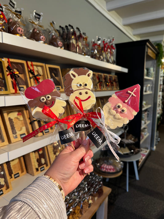 Sint chocolade lolly piet/paard/sint