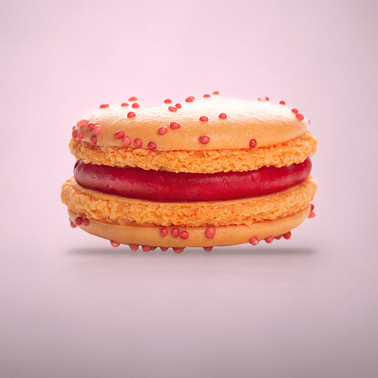 Macaron blood orange van By Deem Chocolaterie